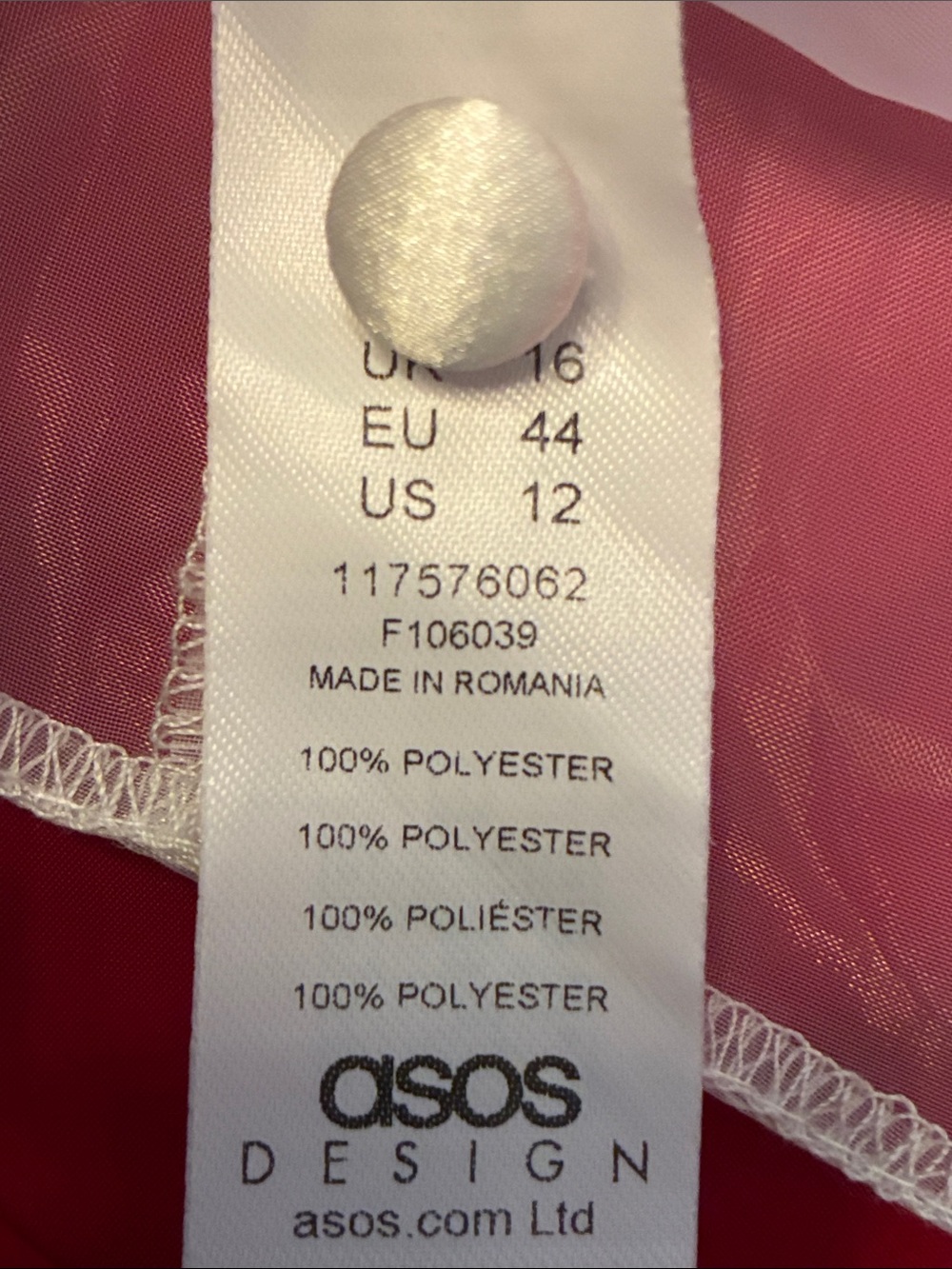 Asos Design Sheer Organza Halter Overlay Ruffled Front in White. Size 12 - Picture 7 of 8